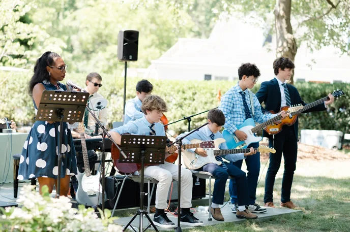 band playing outdoors